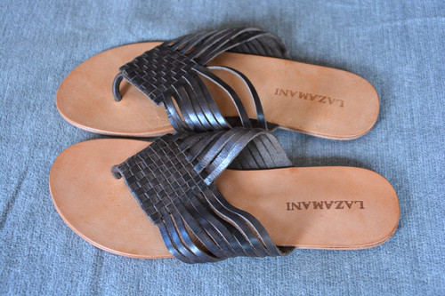 Lazamani leder flip - leder, flops