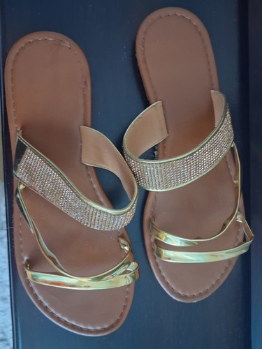 Goldene flip flops damen - damen, 39