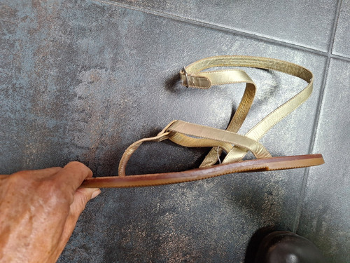 Goldene riemchen sandale gr - goldene,