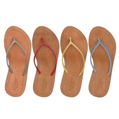 Damen leder sandalen flipflops - damen,