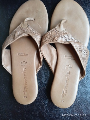 Tamaris braune leder sandalen - braune,