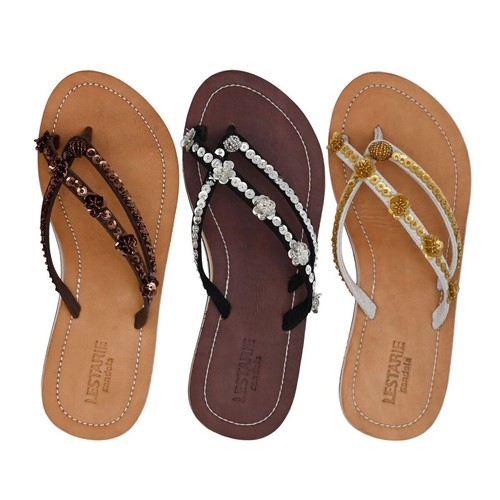 Damen sandalen flipflops leder - damen,